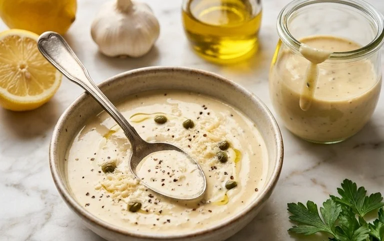 Caesar Salad Dressing (Classic, Creamy & 5 Minutes) 🥗