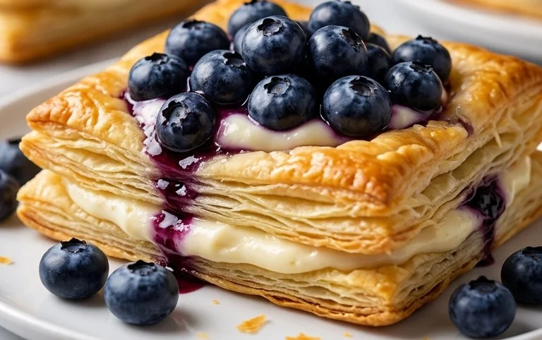 Blueberry Cream Cheese Puff Pastry