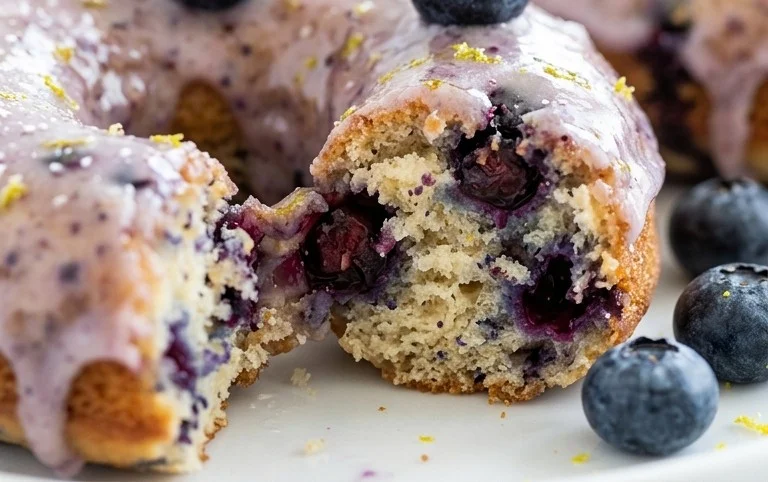 Blueberry Cake Donuts
