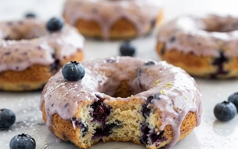 Blueberry Cake Donuts