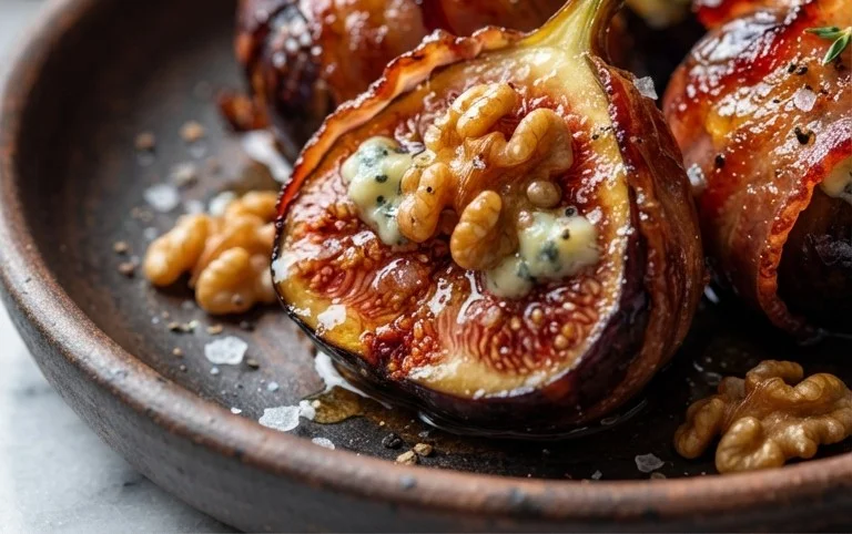 Beef Bacon Wrapped Stuffed Figs