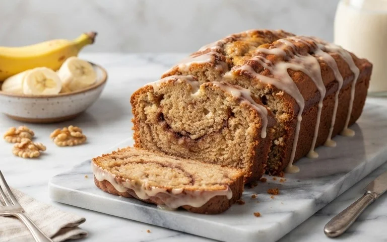 Cinnamon Roll Banana Bread