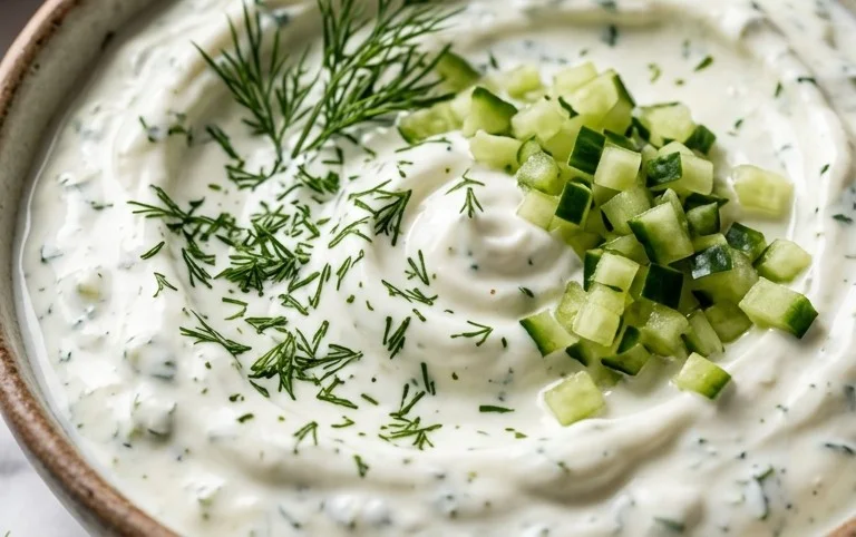Cucumber Dip with Sour Cream and Dill