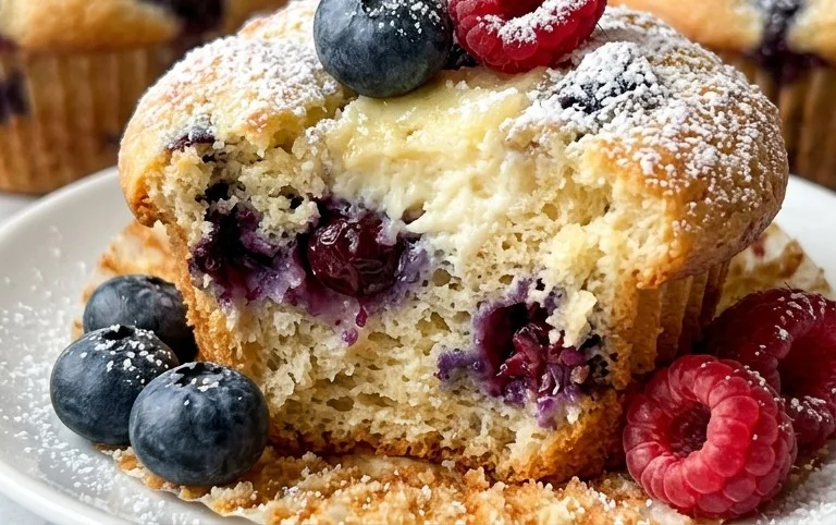Berry Cream Cheese Muffins