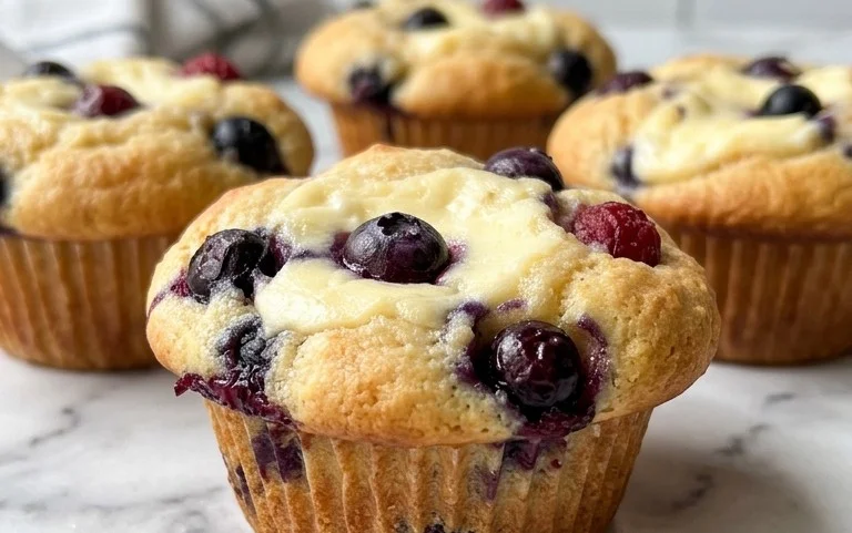 Berry Cream Cheese Muffins