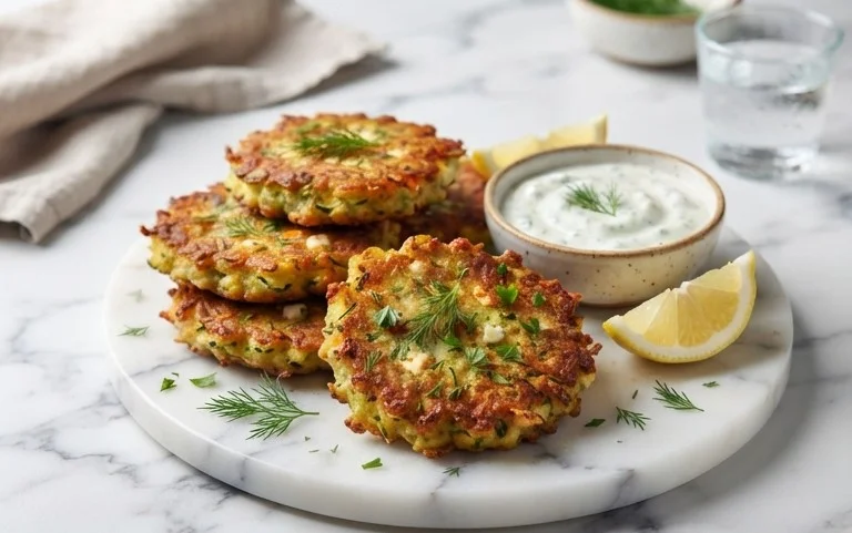 Kolokithokeftedes (Greek Zucchini Fritters)